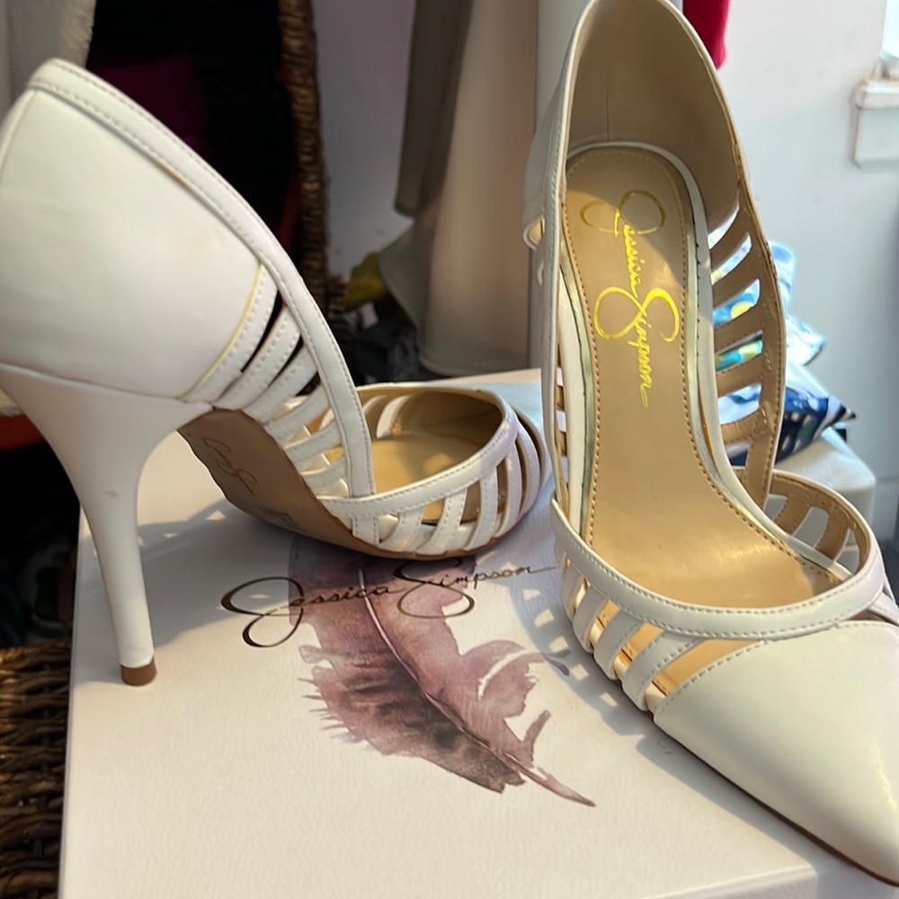 Alabaster/White Stilettos By Jessica Simpson